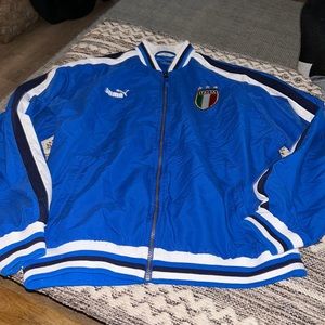 Rare Vintage ITALIA Training Jacket National Football Team Puma Italy Soccer